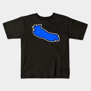 Gabriola Island in a Fresh Indigo Blue Colour - Simple Silhouette - Gabriola Island Kids T-Shirt